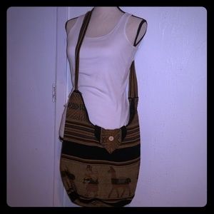 Bohemian embroidered cross body bag